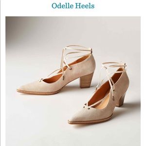Sundance Odell Lace Up Heel. Color Natural.